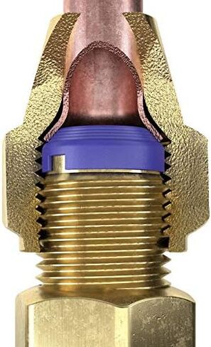 10 عبوات 1/4 بوصة طراز FS04-10PK من وصلات مضيئة SAE خالية من التسرب - المبرد - التبريد، التدفئة والتهوية وتكييف الهواء، بدون قنوات أو سبليت صغير. سدادة سحق حشية نحاسية مطلية بقفل خيط (10، 1/4 بوصة) ... in Kuwait