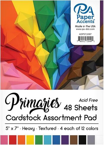 Cardstock Pad 5x7 48pc Primary Assortment in Saudi Arabia