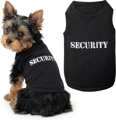 Parisian Pet Dog Cat Security Tee Shirt Embroidered T-Shirt, XS in Kuwait