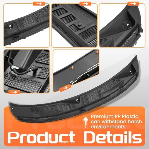 Windshield Wiper Cowl Panel Grille Compatible with 2017-2022 Ford F250 F350 F450 F550 Super Duty Front Window Cover Insert Panel Left&Right Replace for HC3Z-25022A69-AC HC3Z-25022A68-AB in Saudi Arabia