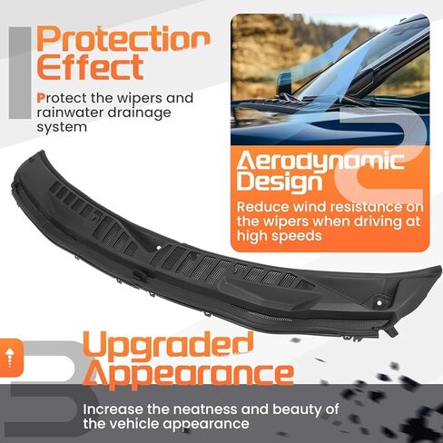 Windshield Wiper Cowl Panel Grille Compatible with 2017-2022 Ford F250 F350 F450 F550 Super Duty Front Window Cover Insert Panel Left&Right Replace for HC3Z-25022A69-AC HC3Z-25022A68-AB in Saudi Arabia