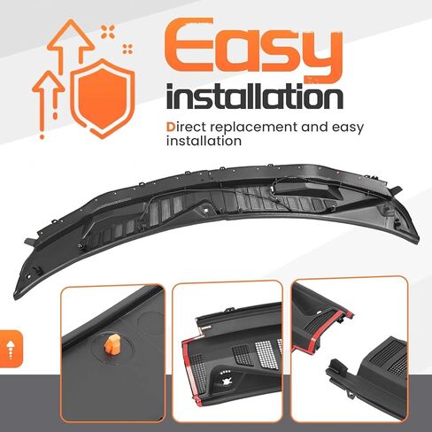 Windshield Wiper Cowl Panel Grille Compatible with 2017-2022 Ford F250 F350 F450 F550 Super Duty Front Window Cover Insert Panel Left&Right Replace for HC3Z-25022A69-AC HC3Z-25022A68-AB in Saudi Arabia