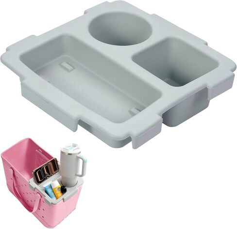 MoKo Top Cup Holder Tray Accessories for Bogg Bag Original-XL - Fit for Stanley, Topper Tray Snack & Phone Holder EVA Waterproof Material Divider and Organizer for Outdoor Beach Camping Travel in Saudi Arabia