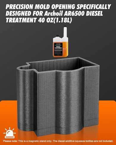 حامل إضافات ديزل مغناطيسي لـ Archoil AR6500 40 أونصة (1.18 لتر، وليس 40.6 أونصة) مع تركيب رأسي/أفقي ومغناطيس قوي للغاية - يناسب شاحنات البيك أب، والمركبات الترفيهية، والجرارات، والكراجات، والقوارب in Kuwait