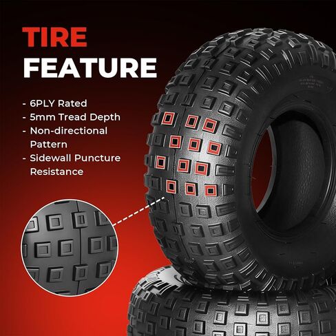 Set of 2 145/70-6 ATV UTV Tires,145/70x6 All-Terrain Tires,6-Ply Rated,Tubeless in Saudi Arabia