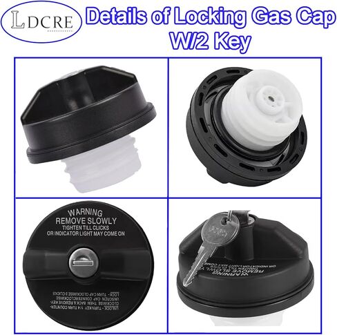 Locking Gas Cap W/2 Key, Compatible With Chevy Honda Nissan Acura Mazda Cadillac GMC Vehicle 4Runner FJ Cruiser Silverado Camaro And More, Lock Fuel Tank Cap Replace 10504 77300-47020 31780 7730047020 in Saudi Arabia