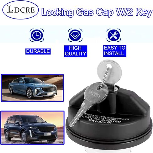Locking Gas Cap W/2 Key, Compatible With Chevy Honda Nissan Acura Mazda Cadillac GMC Vehicle 4Runner FJ Cruiser Silverado Camaro And More, Lock Fuel Tank Cap Replace 10504 77300-47020 31780 7730047020 in Saudi Arabia
