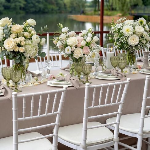 مومفاي 24 قطعة من مزهرية زهور بلاستيكية شفافة بارتفاع 5.9 انش، مزهرية بلاستيكية اكريليك مقاومة للكسر، مزهرية كريستال صغيرة مفردة للزينة المركزية للزفاف وديكور المنزل والمكتب in Kuwait