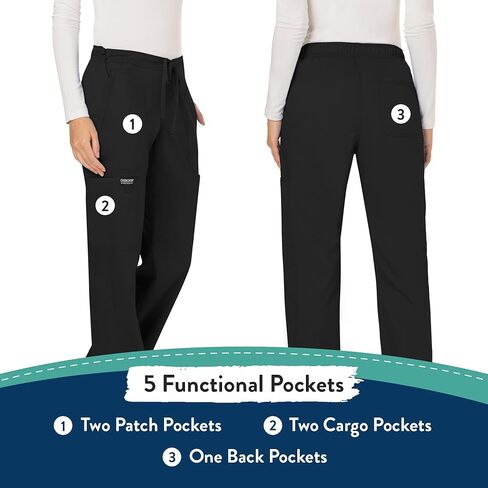Cherokee womens Mid Rise Moderate Flare Drawstring Pant in Saudi Arabia