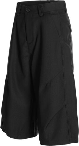 Vamtac Men's Baggy Dress Shorts Y2k Pleated Suit Short Casual Wide Leg Workwear Cropped Shorts for Streetwear in Saudi Arabia