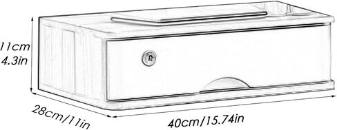 صندوق تخزين سطح المكتب مع أدراج - منظمات خزانة ملفات سطح المكتب، 1/2/3/4 طبقة مع قفل خزانة ملفات مسطحة، خزانة أدراج سطح المكتب، خزانة ملفات خشبية/خزانة تخزين سطح المكتب، درج D-3 (B) in Kuwait