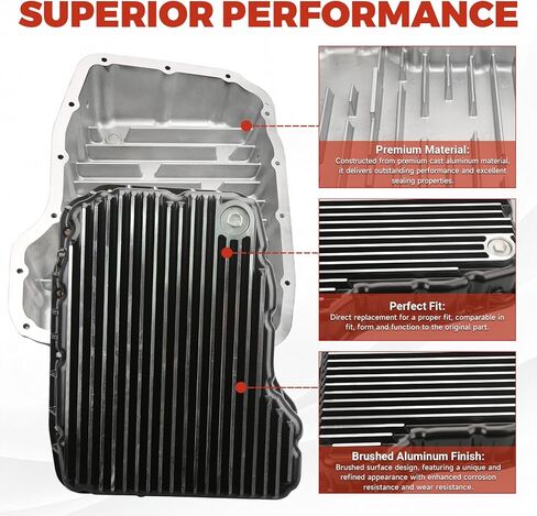 مقلاة زيت ناقل الحركة شديدة التحمل متوافقة مع دودج رام 2500/3500 2007-2021 6.7L 68RFE استبدال ناقل الحركة #228052110 in Kuwait