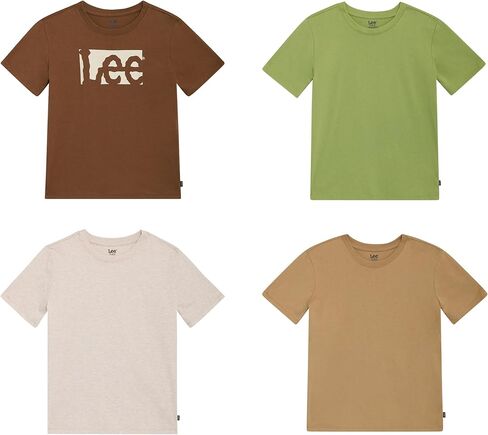 Lee Boys' 4 Pack Variety Super Soft Stretchable Tee Short Sleeve T-Shirt in Saudi Arabia