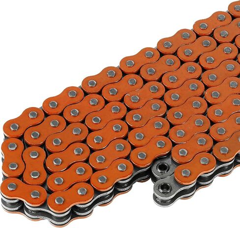 Caltric O-Ring Orange Drive Chain Compatible with Kawasaki Kx125 Kx-125 Kx 125 1985 1987 1994 1995 1999-2004 in Saudi Arabia