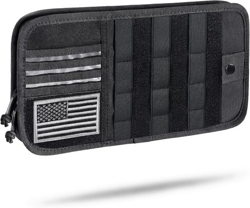 Visor Organizer, Heavy Duty Tactical Car Sun Visor Organizer with Large Zipper Pocket & Sunglasses Holder, Semi-Rigid Molle Visor Storage Pouch for Cars, Trucks, and SUVs, Car Interior Accessories in Saudi Arabia
