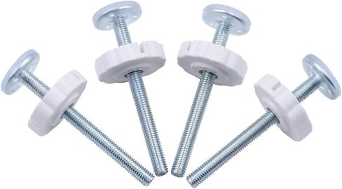 Baby Gate Replacement Parts, M8 x 95mm Short Bolts, White, 4 Pack | 3.74-inch length for standard gaps; matching pressure-mounted baby and pet gates; metal rods; no-drill setup in Kuwait