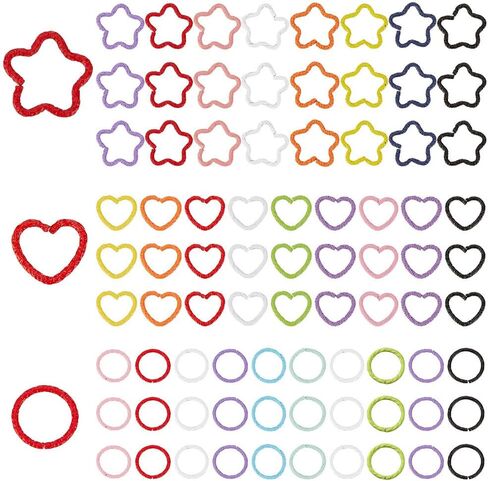 PH PandaHall 240pcs 12 Colors Heart Open Jump Rings, 12x14mm Jump Ring Connector Colorful Quick Link Jump Rings Linking Rings Jewelry Ring Findings for Chainmail Bracelet Necklace DIY Crafts Making in Kuwait