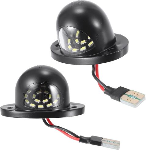 X AUTOHAUX 2pcs LED License Plate Light Car Number Lamp Replacement White Light for Ford EcoSport Edge C-Max Transit Connect for Jaguar XF in Saudi Arabia