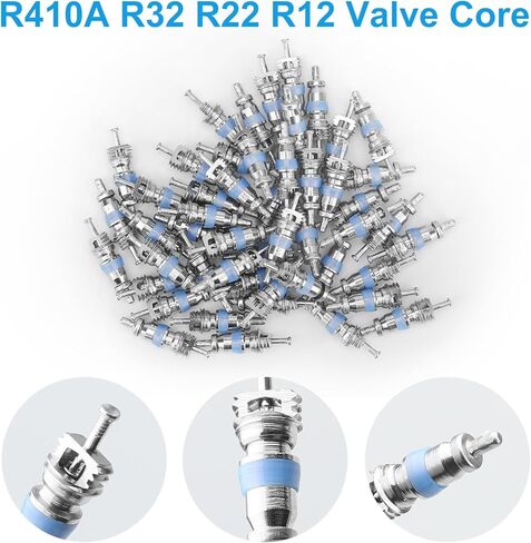 Linkstyle 50 قطعة صمام أساسي لـ R410A R32 R22 R12، أداة أساسية لصمام HVAC Schrader عالي الضغط لأنظمة تكييف الهواء والتبريد in Saudi Arabia