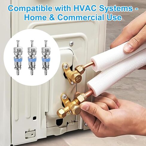 Linkstyle 50 قطعة صمام أساسي لـ R410A R32 R22 R12، أداة أساسية لصمام HVAC Schrader عالي الضغط لأنظمة تكييف الهواء والتبريد in Saudi Arabia