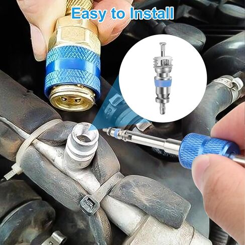 Linkstyle 50 قطعة صمام أساسي لـ R410A R32 R22 R12، أداة أساسية لصمام HVAC Schrader عالي الضغط لأنظمة تكييف الهواء والتبريد in Saudi Arabia