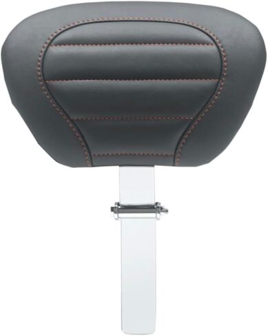 MUSTANG 0822-0492 79012AB Deluxe Touring Removable Driver Backrest - Black W/American Beauty Red Stitching in Saudi Arabia