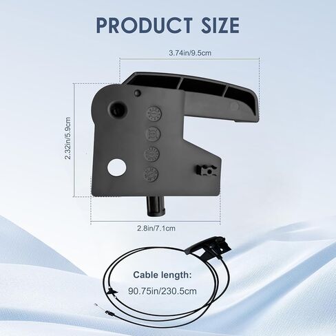 Hood Release Cable & Handle Assembly Compatible with 1999-2007 Chevy Avalanche Silverado Suburban Tahoe, GMC Sierra Yukon, Escalade - Replaces 15142953 912-017 in Saudi Arabia