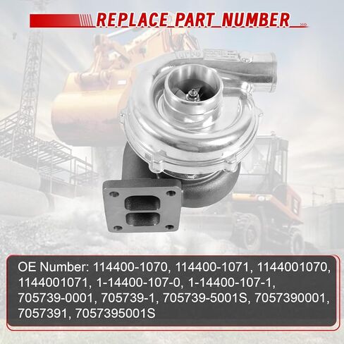 توربو، 1 قطعة شاحن توربيني توربو 114400-1070 705739-5001S لاستبدال محرك ايسوزو 6SD1T 6BD1T T04B TB4150 لحفارة هيتاشي UH07-7 UH083 in Kuwait