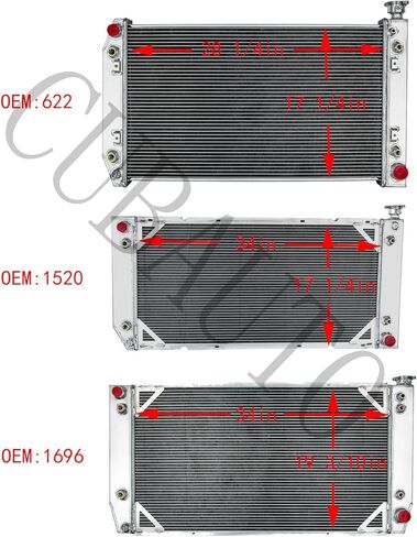 مشعاع 3 صف لـ 1988-2000 تشيفي جي إم سي C/K C1500 C2500 C3500 K1500 K2500 K3500 مشعاع لضواحي تاهو جي إم سي يوكون كاديلاك إسكاليد 5.7L-7.4L V8 94 95 96 97 98 99 k1500 مشعات ألومنيوم in Saudi Arabia