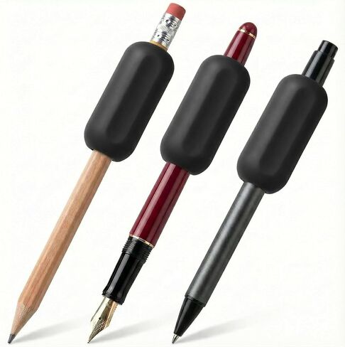 مجموعة أقلام رصاص مرجحة مكونة من 3 قطع مع أوزان أقلام الرصاص، تساعد في الكتابة اليدوية لتحسين الإمساك والتحكم، مثالية لكبار السن، والذين يعانون من ارتعاش اليد والتهاب المفاصل والاحتياجات الخاصة، أسود in Kuwait