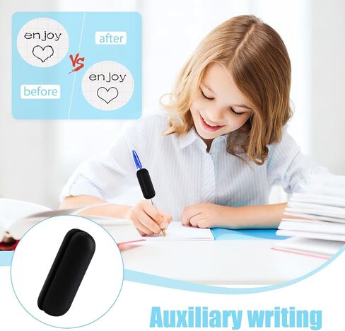 مجموعة أقلام رصاص مرجحة مكونة من 3 قطع مع أوزان أقلام الرصاص، تساعد في الكتابة اليدوية لتحسين الإمساك والتحكم، مثالية لكبار السن، والذين يعانون من ارتعاش اليد والتهاب المفاصل والاحتياجات الخاصة، أسود in Kuwait