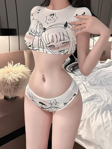 Women's Kawaii Anime Cosplay Lingerie Underwear Set Costume Outfit in Saudi Arabia