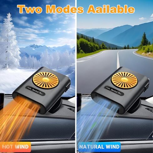 Portable Car Heater,12V Car Heater that Plugs into Cigarette Lighter,200W Fast Heating Windshield Defroster Defogger (Orange) in Kuwait