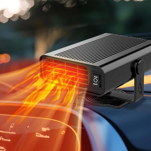 سخان سيارة 12 فولت سخانات محمولة للمركبة، ولاعة سجائر مدمجة 200 وات مروحة تسخين وتبريد سريعة، مزيل الصقيع ومزيل الضباب عن الزجاج الأمامي قابل للدوران 360 درجة للسيارة وسيارات الدفع الرباعي والشاحنات والمركبات الترفيهية in Kuwait
