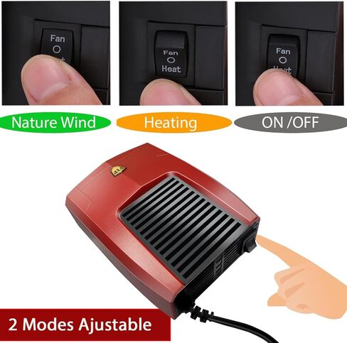 سخانات السيارة 12 فولت 150 وات للمركبة، سخان السيارة الذي يتم توصيله بولاعة السجائر، مزيل الصقيع عن الزجاج الأمامي، تسخين سريع، متوافق مع جميع المركبات 12 فولت بما في ذلك السيارات والشاحنات والمركبات الترفيهية والقوارب in Kuwait