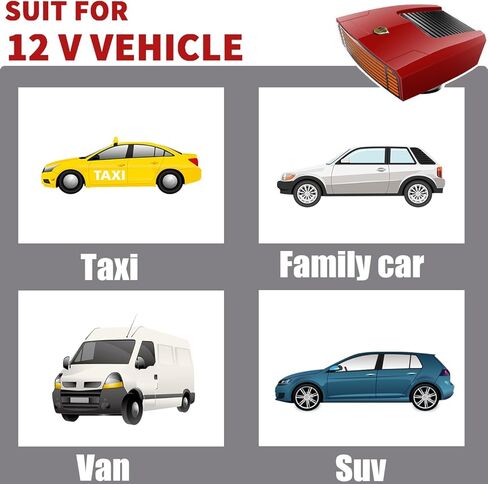 سخانات السيارة 12 فولت 150 وات للمركبة، سخان السيارة الذي يتم توصيله بولاعة السجائر، مزيل الصقيع عن الزجاج الأمامي، تسخين سريع، متوافق مع جميع المركبات 12 فولت بما في ذلك السيارات والشاحنات والمركبات الترفيهية والقوارب in Kuwait