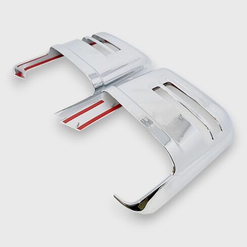 Trim Illusion 2 PCS Chrome Tow Mirror Covers Compatible with 2020-2026 Chevy Silverado & GMC Sierra 2500/3500 HD (With Turn Signal Cutouts) in Saudi Arabia