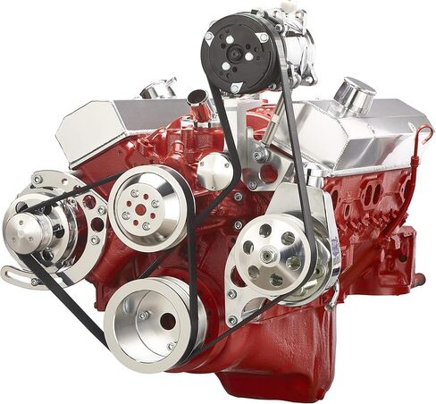 Chevy Small Bock Serpentine Conversion Kit - Alternator, Power Steering & A/C Applications in Saudi Arabia