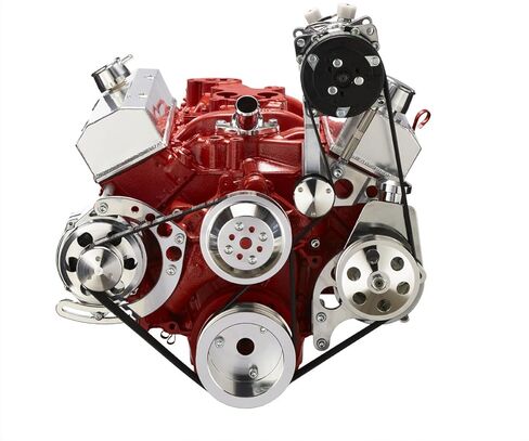 Chevy Small Bock Serpentine Conversion Kit - Alternator, Power Steering & A/C Applications in Saudi Arabia