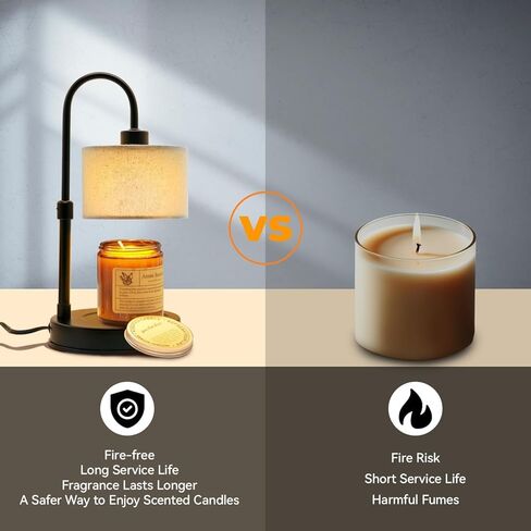 مصباح تدفئة الشموع مع جهاز تحكم عن بعد ومؤقت، مصباح شمع خافت للضوء، ارتفاع قابل للتعديل - سخان شموع كهربائي عتيق مع لمبتين، هدية للأمهات in Kuwait