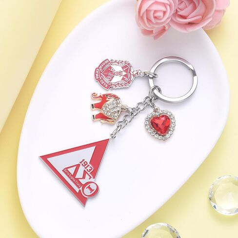 dst نادي نسائي مستوحاة الفيل سحر المفاتيح للنساء، الفولاذ المقاوم للصدأ قلادة القلب، مجوهرات الأخوة، هدايا نادي نسائي صغير كبير in Kuwait