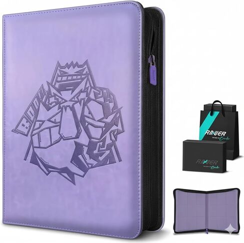 حافظة بطاقات تحتوي على 9 جيوب، 540 بطاقة تجارية، مجموعة ألعاب، مجلد كتب مع أكمام جانبية in Kuwait