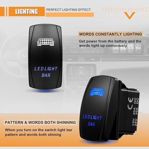 حزام أسلاك Auxbeam مزود بمقودين، مفتاح هزاز 12 فولت 5 سنون مع 3 قطع من خطوط التبديل، مفتاح تشغيل وإيقاف تشغيل مرحل الطاقة لقضبان إضاءة LED وأضواء القيادة الخفيفة in Kuwait