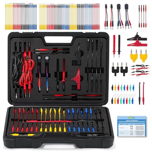 110-PCS Automotive Multimeter Test Leads Kit with Alligator Clips, Banana Plugs & Probes – Professional Circuit Diagnostic Tool for Cars, Trucks, RV (110-PCS) in Saudi Arabia