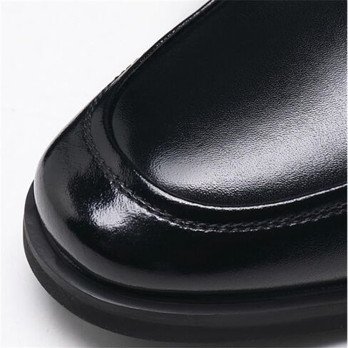 Men's Business Casual Shoes Versatile Black Formal Leather Shoes Pointed Toe Slip-on Low-top Slip Resistant Rubber Oxford Shoes for Men in Kuwait