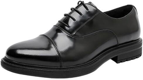 Business Dress Leather Shoes Fashion Versatile Men's British Casual Oxford Shoes Heightened Thick Sole Lightweight Non Slip Men Walking Shoes in Kuwait