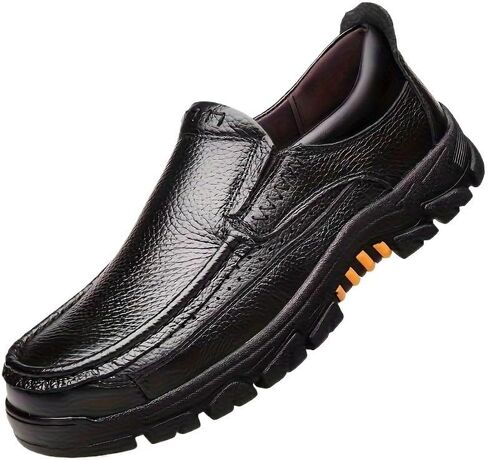 Shoes Men's Casual Slip-on Loafers Comfortable Thick-Soled Round-Toed Oxford Shoes for Shopping Travel Driving Men Versatile Soft-Soled Non-Slip Shoes in Saudi Arabia