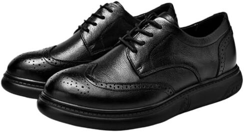 أحذية أكسفورد رجال الأعمال منقوشة أحذية رسمية منخفضة الأعلى جولة اصبع القدم الجبهة الدانتيل متابعة مسطحة القاع مريحة عدم الانزلاق حذاء كاجوال للرجال in Kuwait