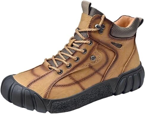 Men's Oxford Shoes Outdoor Hiking Shoes Low-top Round-Toed Large-Bottomed Comfortable Non-Slip wear-Resistant Lace-up Slippers for Men in Kuwait