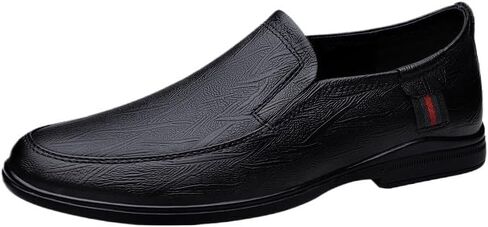 Men's Business Oxford Shoes Soft Bottom Round Toe Slip-on Shoes Non-Slip Shock-Absorbing Casual Shoes for Men in Kuwait